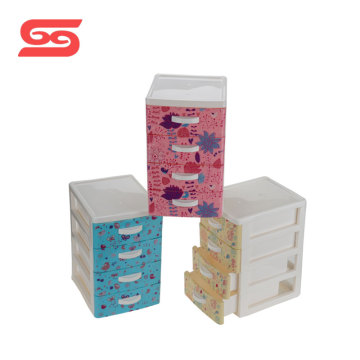 El uso de escritorio plástico multiuso al por mayor utiliza 4 capas caja de almacenamiento con el cajón